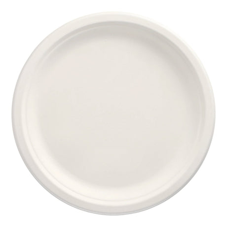 Papstar Pure Zuckerrohr Teller rund, ungeteilt Ø 26 cm, weiß 1 Karton (12 Packungen × 12 Stück)