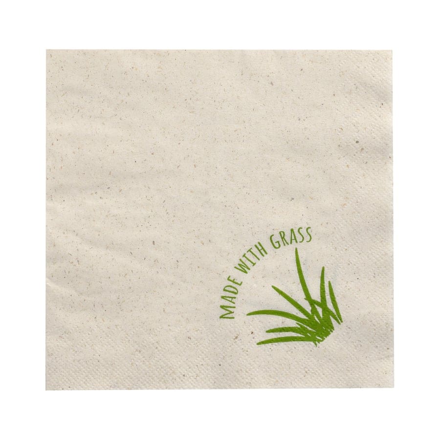 Papstar Servietten mit Grasanteil, 1/4 Falz, 2-lagig