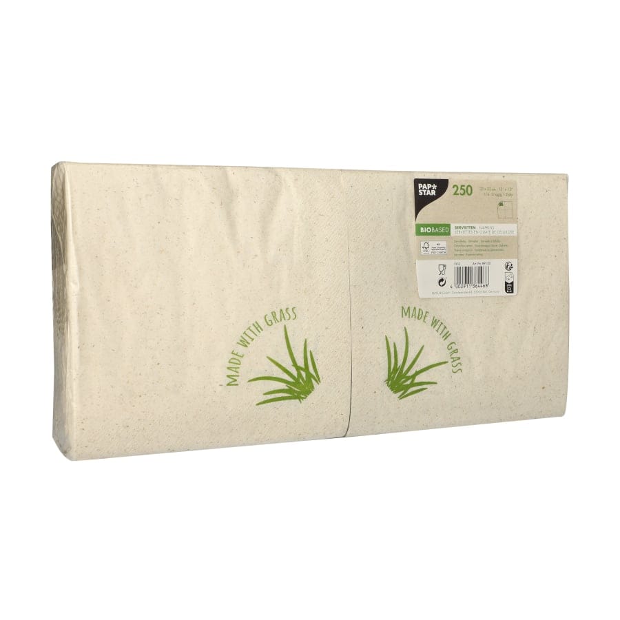 Papstar Servietten mit Grasanteil, 1/4 Falz, 2-lagig
