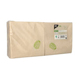 Papstar Servietten natur ungebleicht, 1/4 Falz, 2-lagig