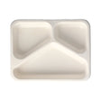 PAPSTAR Siegelschalen Mikrowellengeschirr, 3-geteilt, Höhe 3 cm 3 cm 1 Karton 4 Packungen 125 Stück Weiß