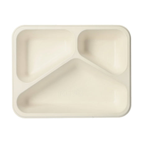 PAPSTAR Siegelschalen Mikrowellengeschirr, 3-geteilt, Höhe 4,5 cm 4 5 cm 1 Karton 4 Packungen 125 Stück Weiß