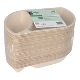 Papstar Snacktrays, Zuckerrohr, 2-geteilt