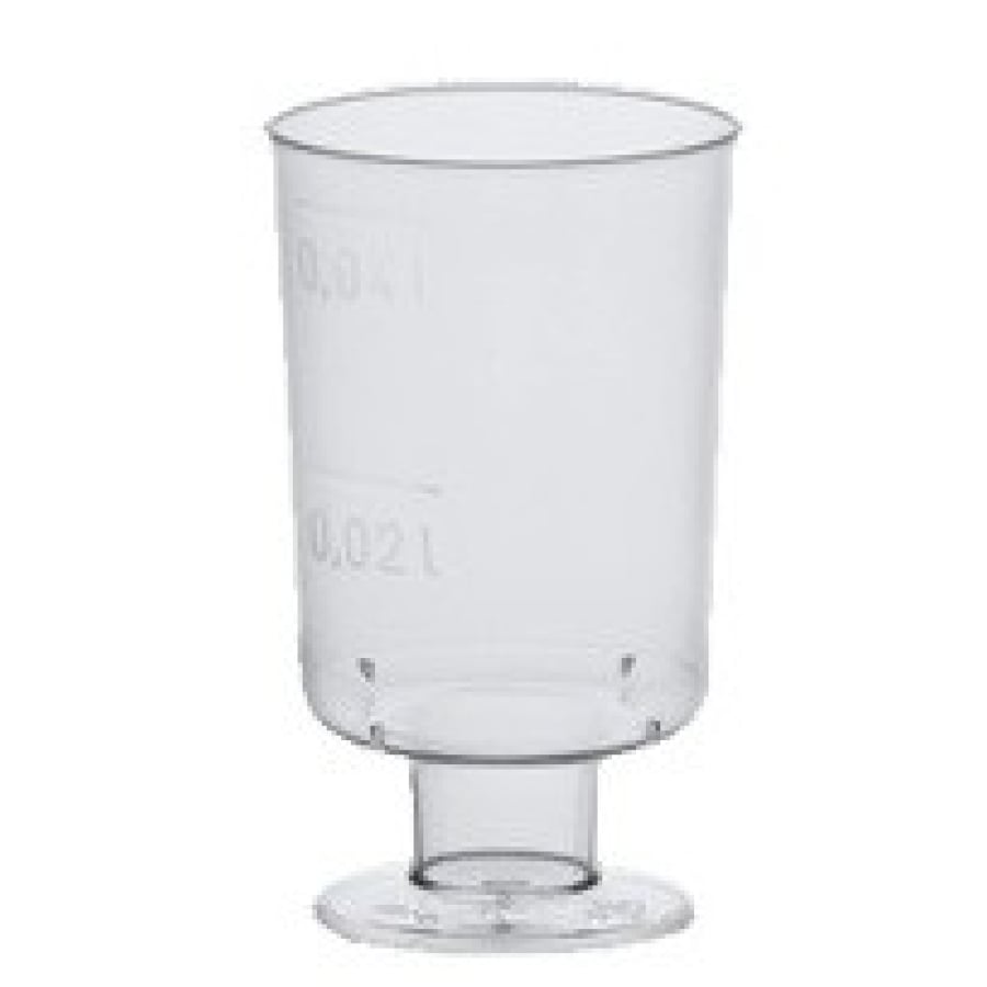 Papstar Stiel-Gläser für Schnaps mit Füß
