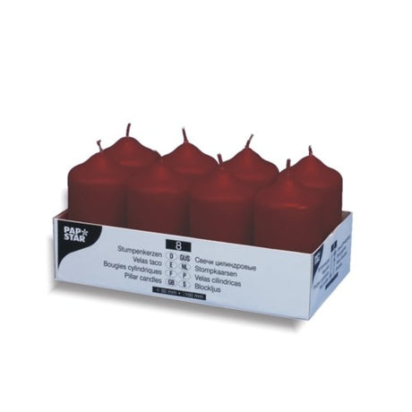 Papstar Stumpenkerzen bordeaux