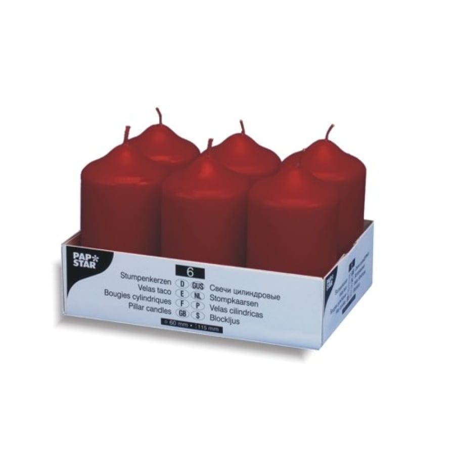 Papstar Stumpenkerzen bordeaux