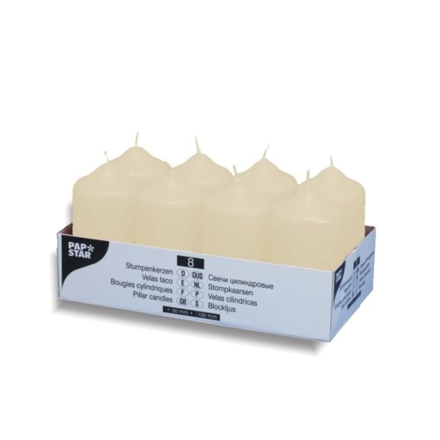 Papstar Stumpenkerzen creme
