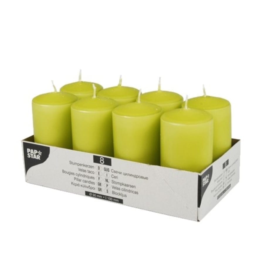 Papstar Stumpenkerzen kiwi
