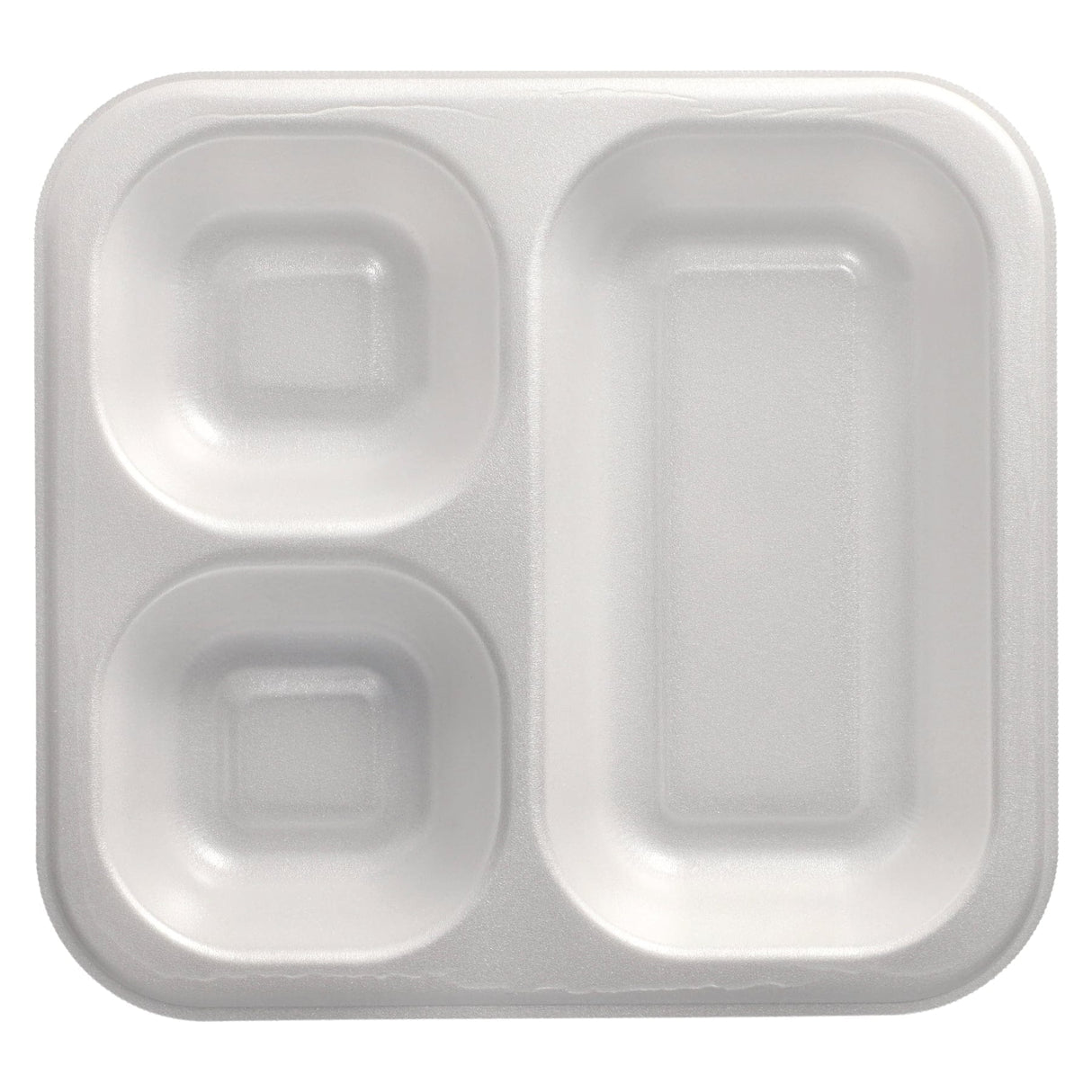 PAPSTAR Take away, Siegelschalen, 1150 ml, 3-geteilt 1 Karton (4 Packungen × 50 Stück), Weiß