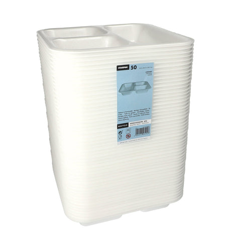 PAPSTAR Take away, Siegelschalen, 1350 ml, 3-geteilt