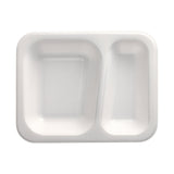 PAPSTAR Take away, Siegelschalen, 725 ml, 2-geteilt 1 Karton (6 Packungen × 100 Stück), Weiß