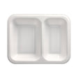 PAPSTAR Take away, Siegelschalen, 800 ml, 2-geteilt 1 Karton (6 Packungen × 100 Stück), Weiß