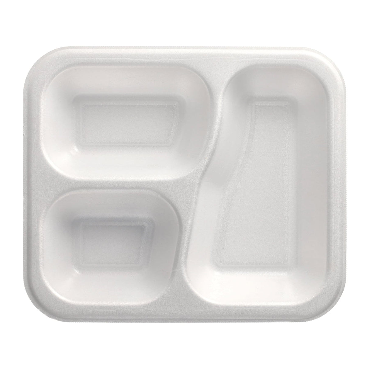 PAPSTAR Take away, Siegelschalen, 925 ml, 3-geteilt 1 Karton (6 Packungen × 100 Stück), Weiß