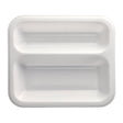 PAPSTAR Take away, Siegelschalen, 975 ml, 2-geteilt 1 Karton (6 Packungen × 100 Stück), Weiß