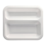 PAPSTAR Take away, Siegelschalen, 975 ml, 2-geteilt 1 Karton (6 Packungen × 100 Stück), Weiß