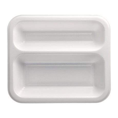 PAPSTAR Take away, Siegelschalen, 975 ml, 2-geteilt 1 Karton (6 Packungen × 100 Stück), Weiß