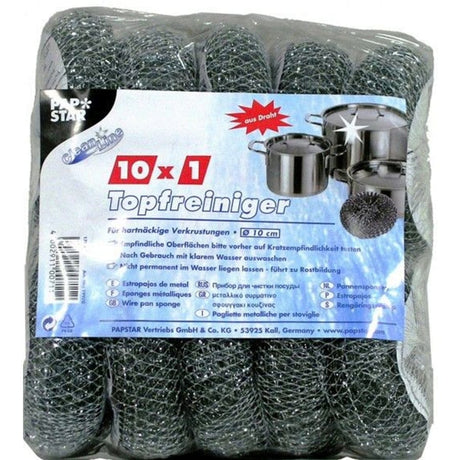 Papstar Topfreiniger aus Draht, Ø 10 x 3 cm
