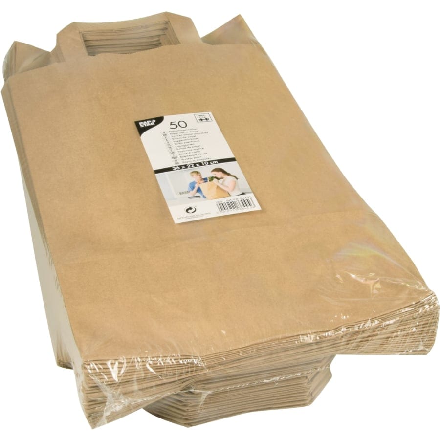 Papstar Tragetaschen, 36 x 22 x 10 cm, braun
