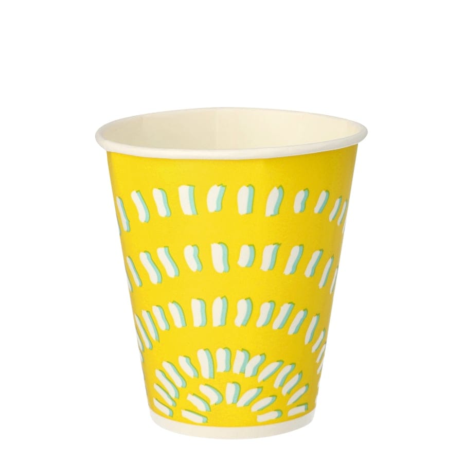 Papstar Trinkbecher 0,3 l, Pappe, gelb
