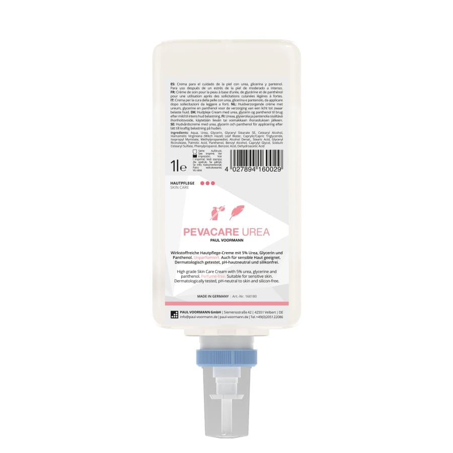 PEVACARE UREA Hautpflege-Creme 1 Liter (Care&Clean Flasche)