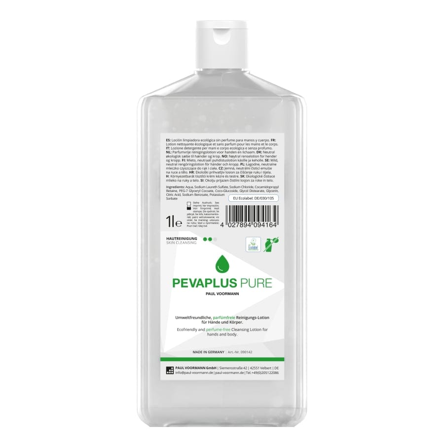 PEVAPLUS PURE Flüssigseife bei leichten Verschmutzungen 1 Liter (Flasche)