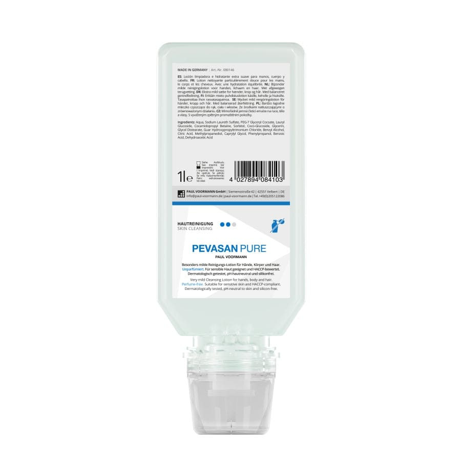 PEVASAN PURE Flüssigseife / Duschgel 1 Liter (Softflasche)