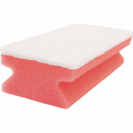 PROFI Griff-Vliesschwamm rosa-weiß