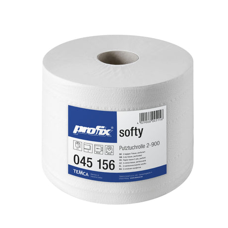 profix® softy Putztuchrolle, 36 x 22 cm, 2-lagig, hochweiß 900 Abrisse