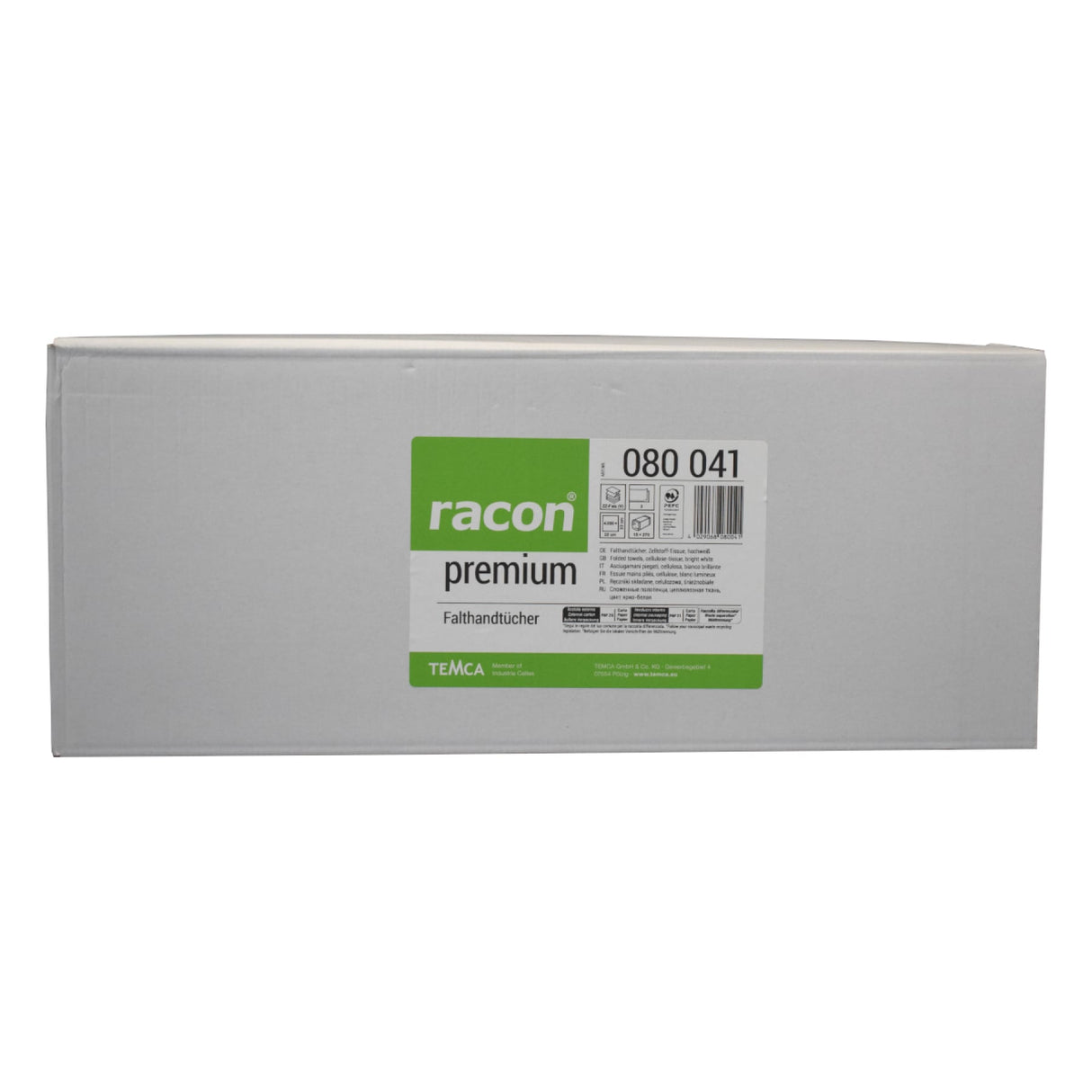 racon® premium Falthandtücher, 23 x 22 cm, 2-lagig, hochweiß