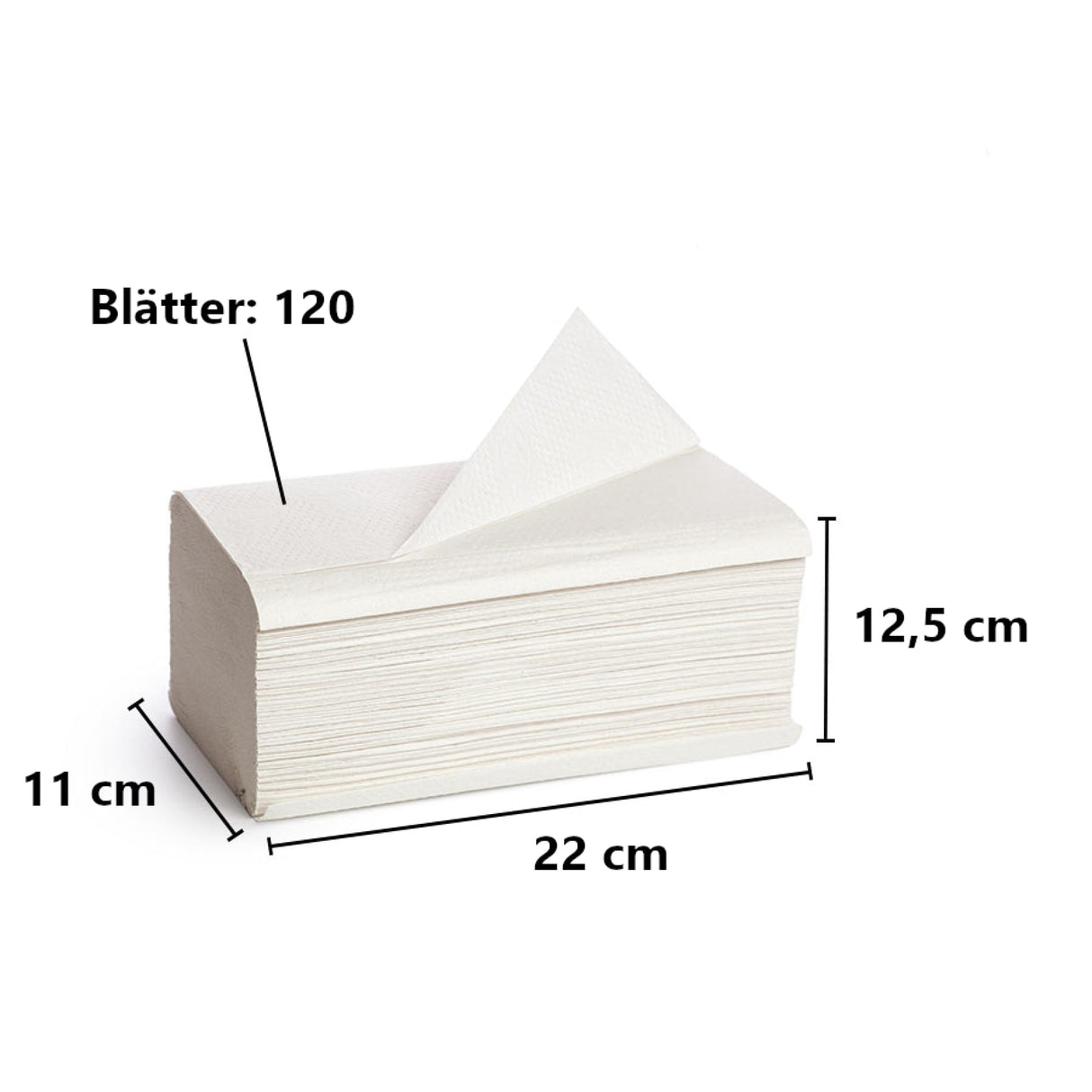 racon® premium Falthandtücher, 42 x 21,6 cm, 2-lagig, hochweiß
