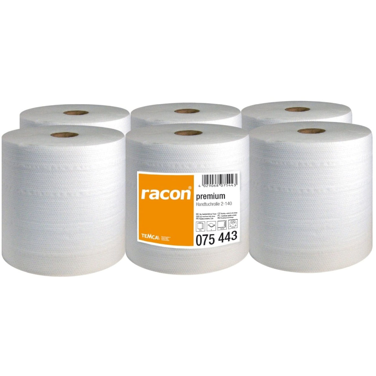racon® premium Handtuchrollen, 20 cm x 140 m, 2-lagig, weiß