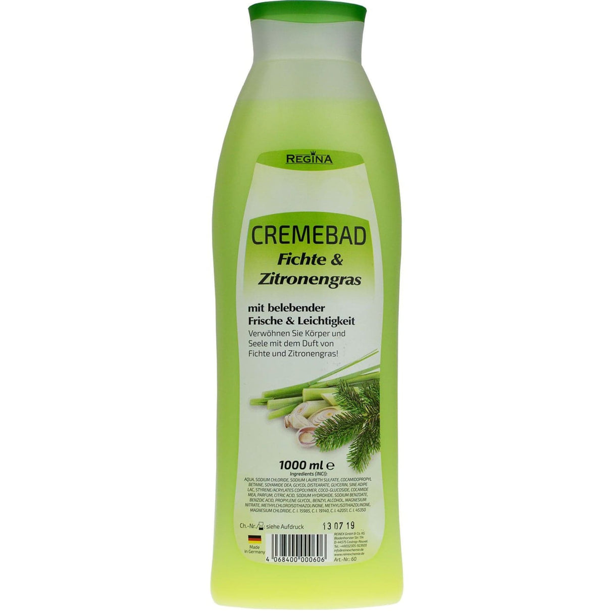 Regina Cremebad, 1000 ml 1000 ml, Fichte Zitronengras