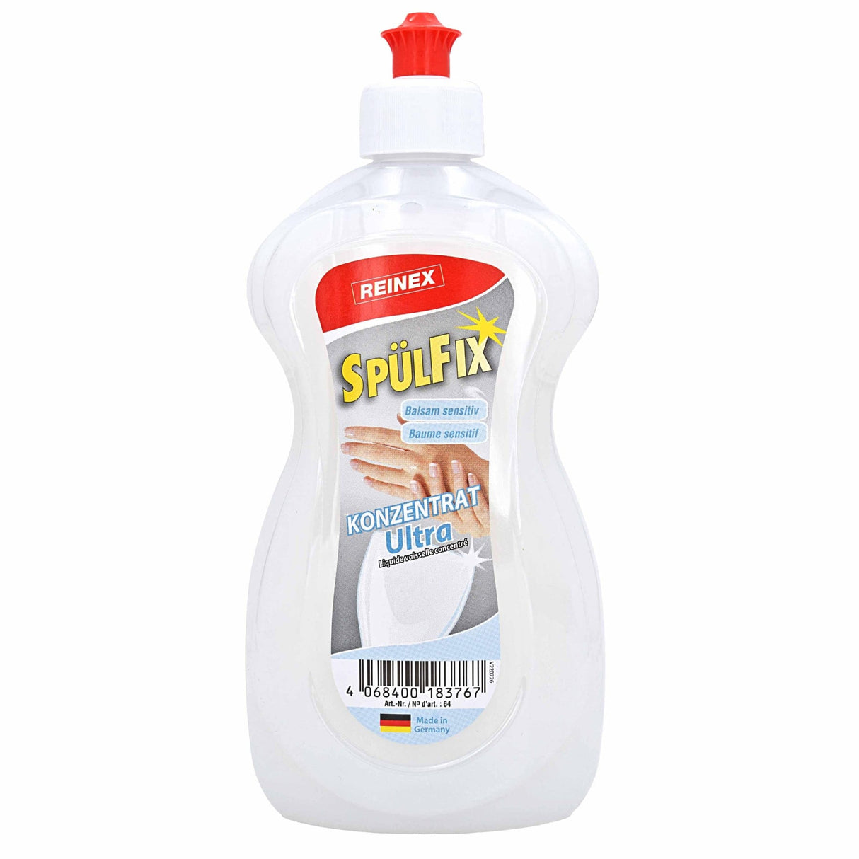 Reinex Spülfix Konzentrat Ultra Spülmittel 500 ml, Flasche Balsam Sensitiv