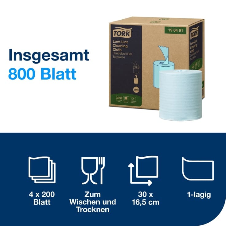 Tork fusselarme Reinigungstücher W10