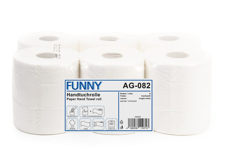 Rollenhandtuchpapier, 1-lagig, hochweiß, Zellstoff