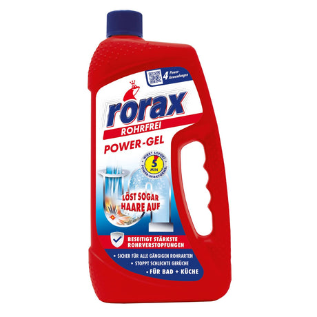 rorax Rohrfrei Power-Gel Rohrreiniger, gebrauchsfertig 1 l Flasche