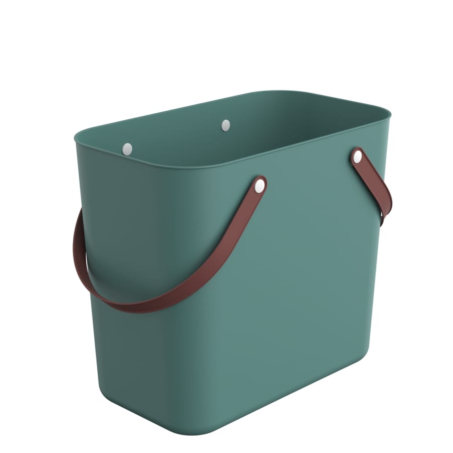 Rotho ALBULA Einkaufskorb, 25 Liter Classic, mistletoe green