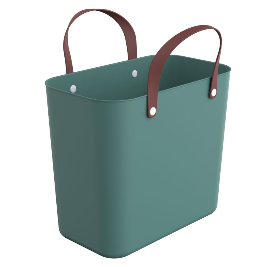 Rotho ALBULA Einkaufskorb, 25 Liter Style, mistletoe green
