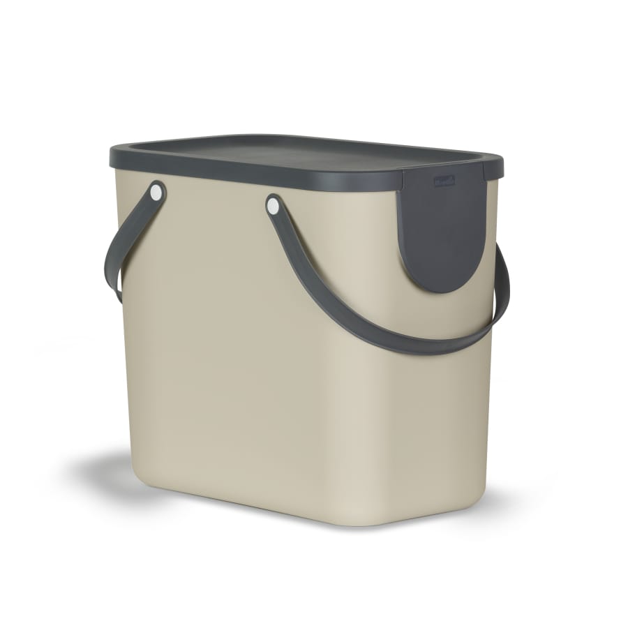 Rotho ALBULA Mülleimer Trennsystem, 25 Liter cappuccino