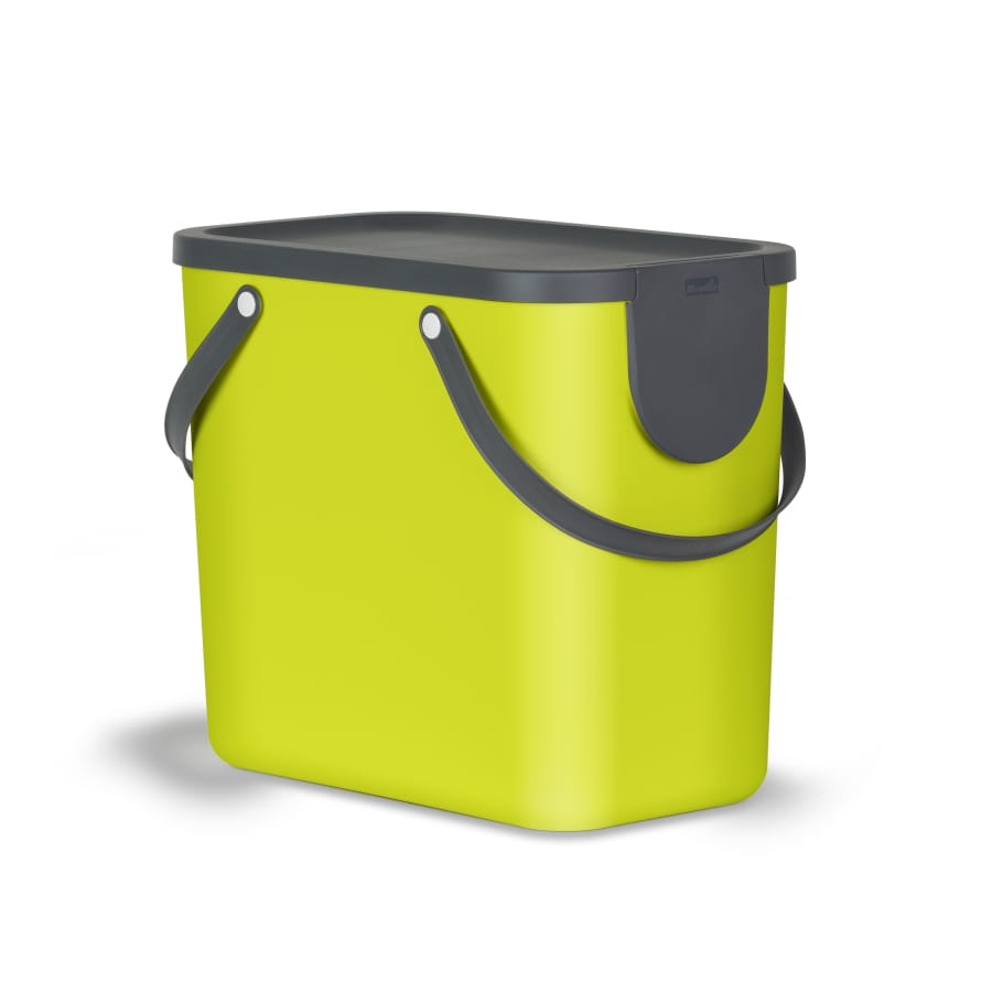 Rotho ALBULA Mülleimer Trennsystem, 25 Liter lime grün