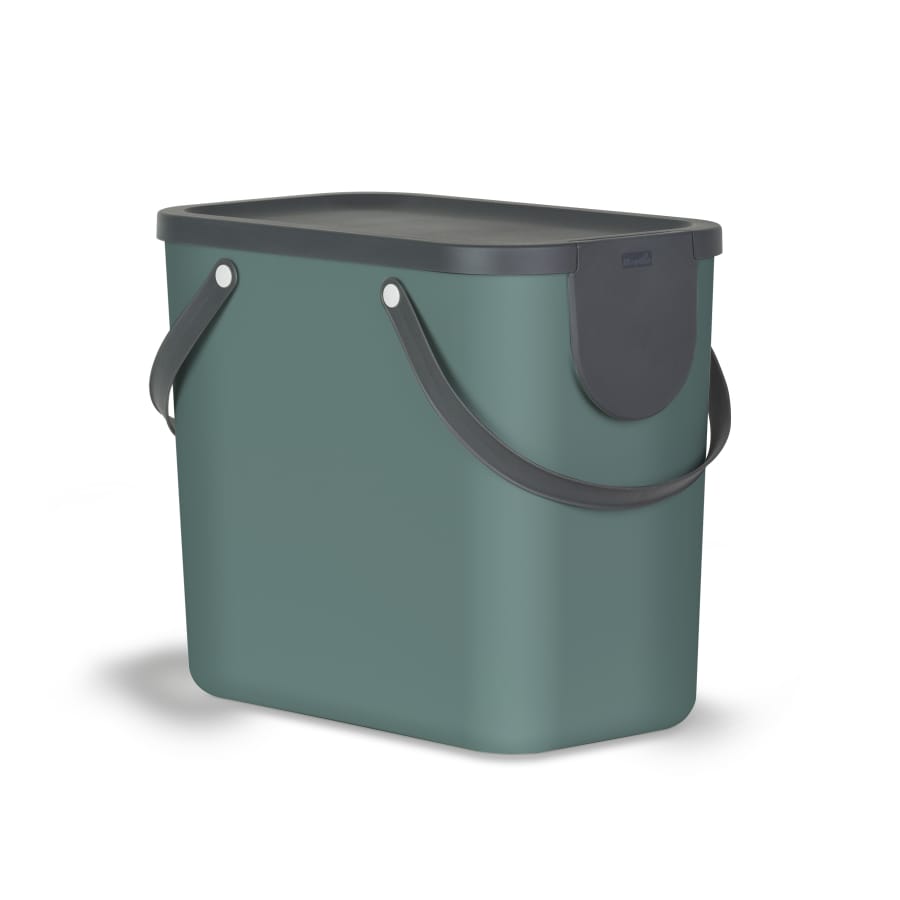 Rotho ALBULA Mülleimer Trennsystem, 25 Liter mistletoe green