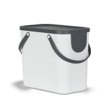 Rotho ALBULA Mülleimer Trennsystem, 25 Liter mistletoe white