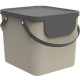 Rotho ALBULA Recycling Müllsystem 40 Liter, cappuccino