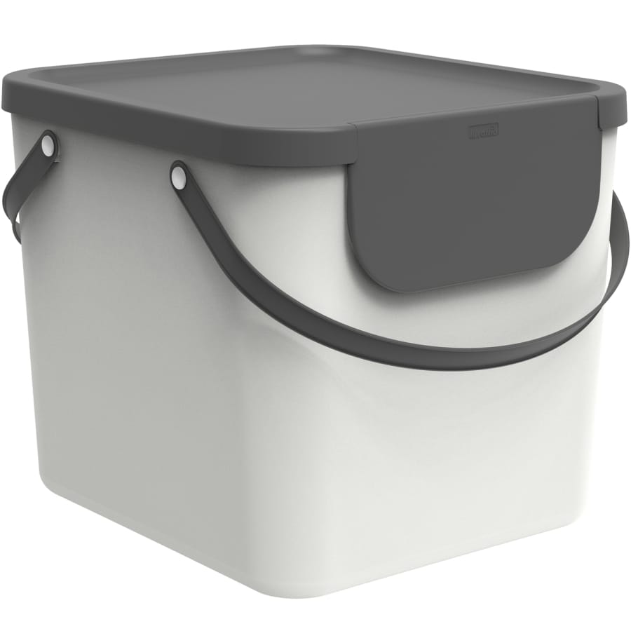Rotho ALBULA Recycling Müllsystem 40 Liter, mistletoe white