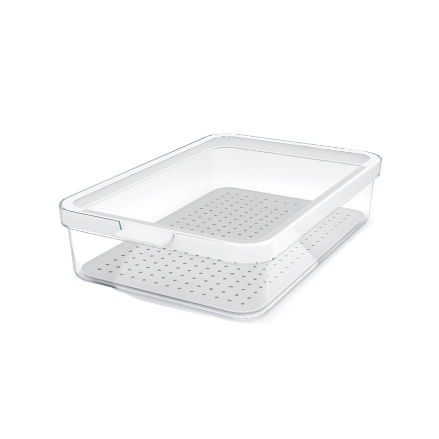 Rotho CAUMA Kühlschrankorganizer, weiß flach, 62 mm hoch
