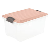 Rotho COMPACT Stapelbox A5 4,5 l, transparent/linnea pink