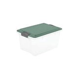 Rotho COMPACT Stapelbox A5 4,5 l, transparent/mistletoe green
