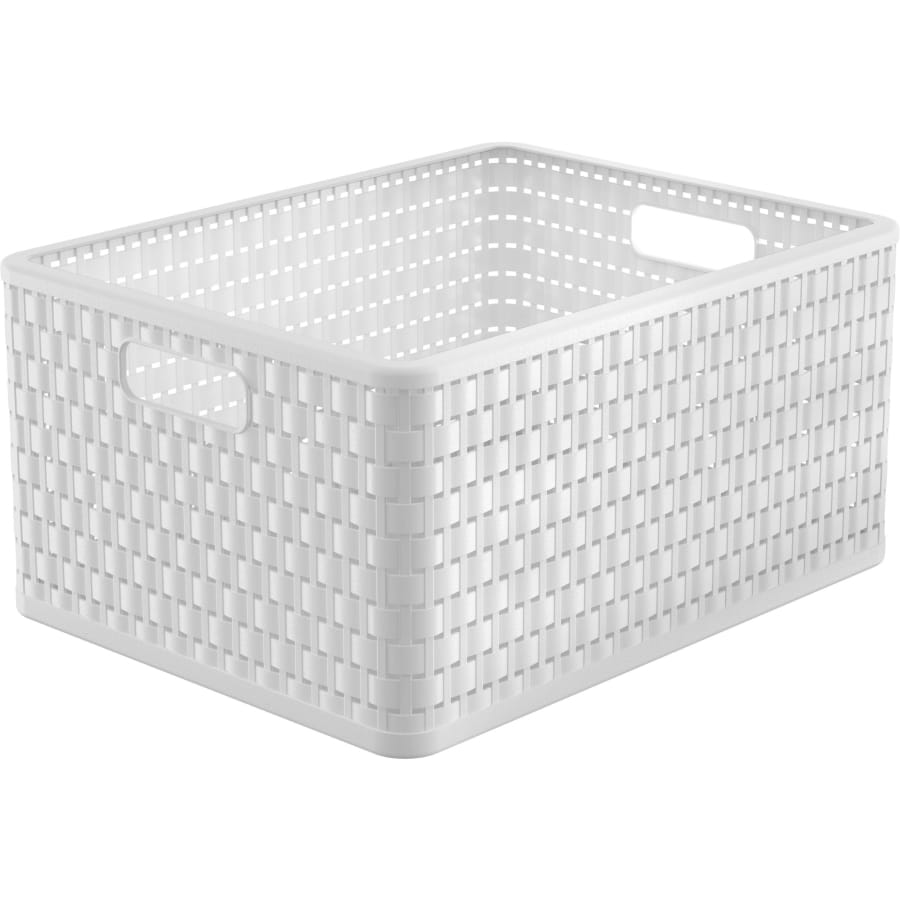 Rotho COUNTRY Aufbewahrungskorb 28 Liter, weiß