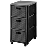 Rotho COUNTRY Tower mit Rollen, 3 x A4 anthrazit