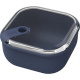 Rotho ELA Frischhaltedose 1 Liter, quadratisch kompakt 8,7 cm, midnight blue